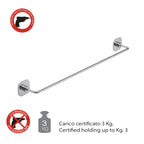Porta asciugamani 45 cm in acciaio inox e cromall Teide di Gedy - Cromato