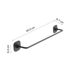 Porta asciugamani 45 cm in acciaio inox e cromall Teide di Gedy - Nero Matt