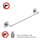 Porta asciugamani 60 cm in acciaio inox e cromall Teide di Gedy - Cromato