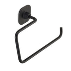 Porta asciugamani ad anello in acciaio inox e cromall Teide di Gedy - Nero Matt