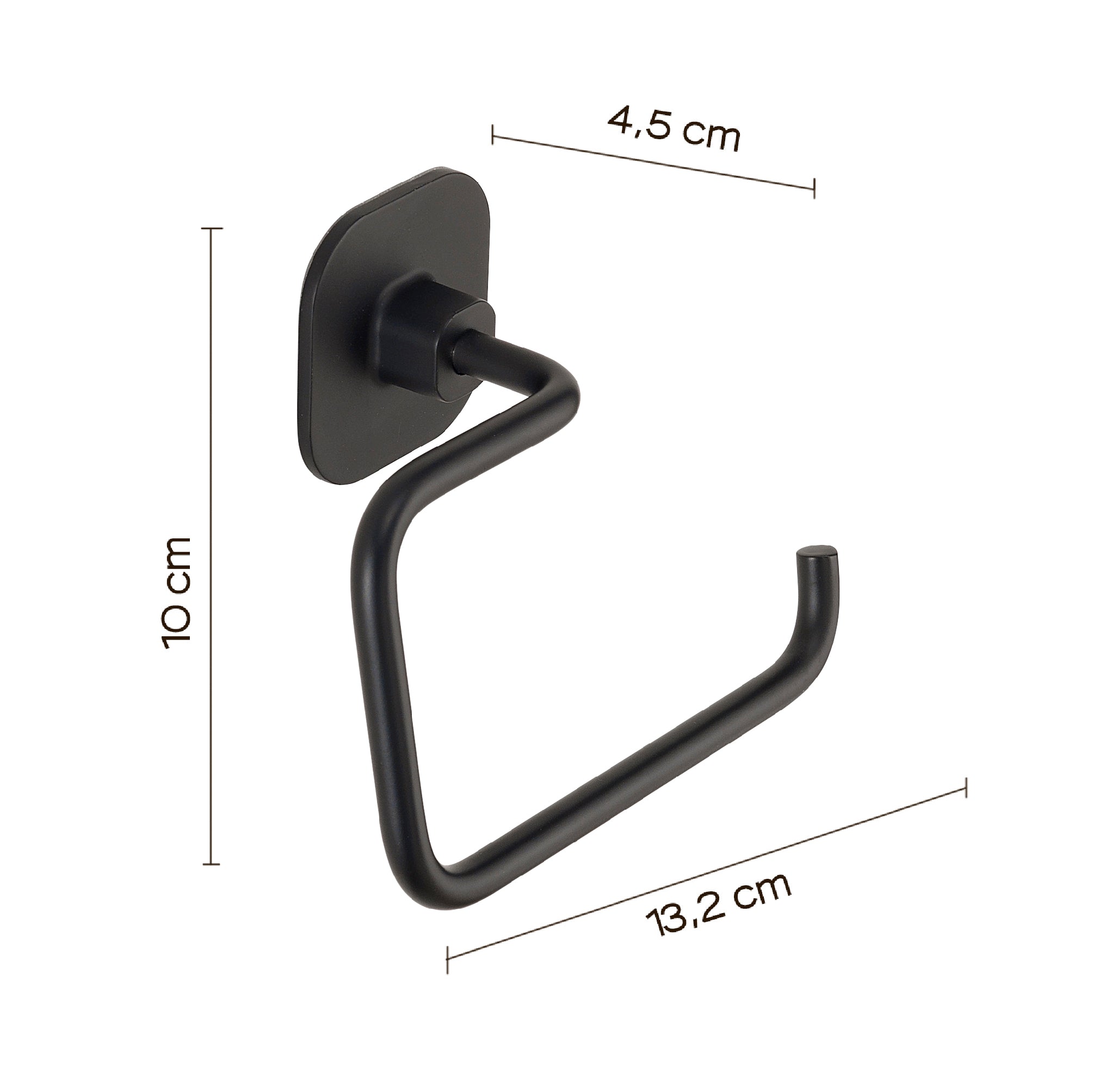 Porta carta igienica in acciaio inox e cromall Teide di Gedy - Nero Matt