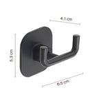 Appendiabiti doppio in acciaio inox e cromall Teide di Gedy - Nero Matt