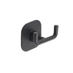 Appendiabiti doppio in acciaio inox e cromall Teide di Gedy - Nero Matt