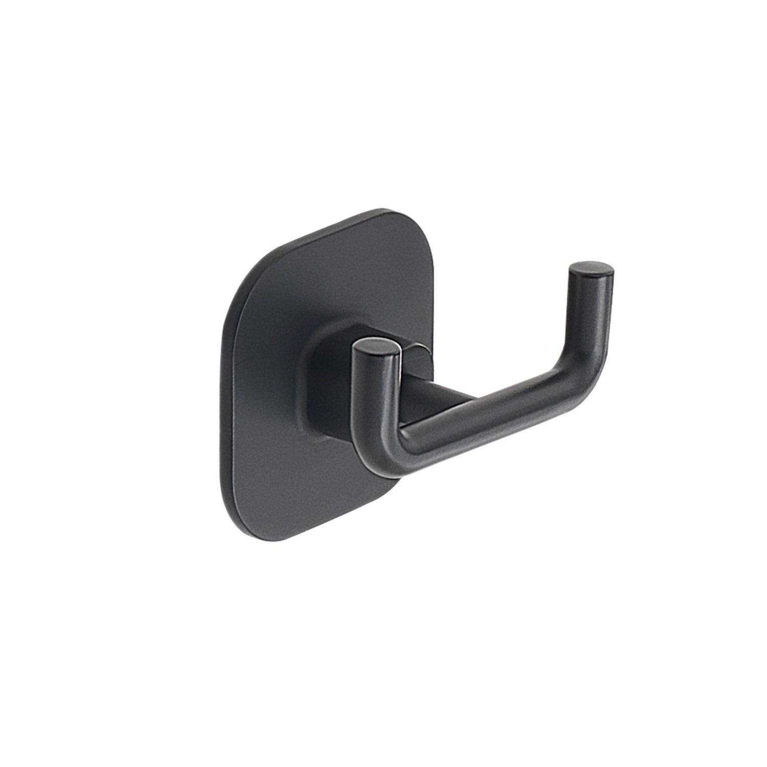 Appendiabiti doppio in acciaio inox e cromall Teide di Gedy - Nero Matt