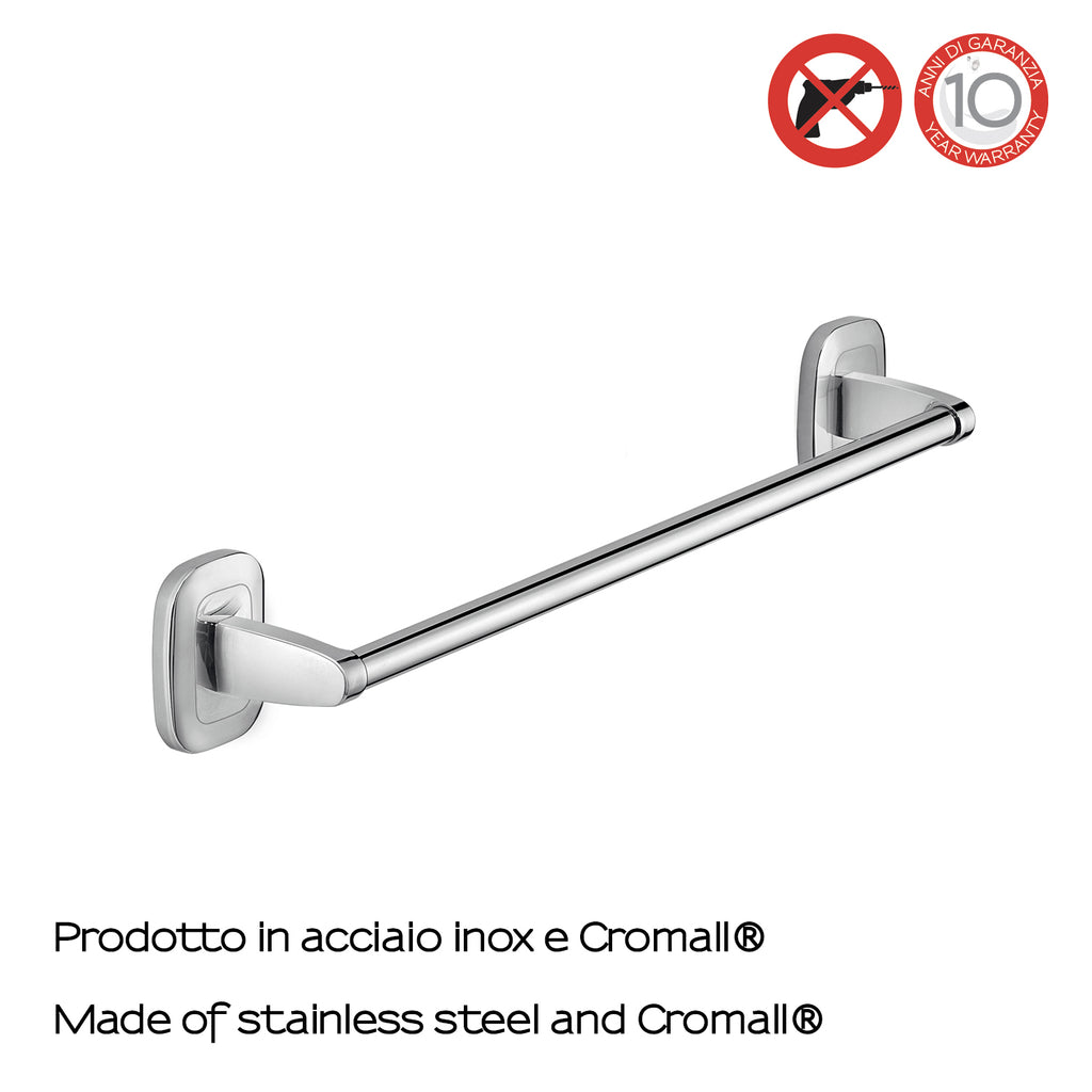 Porta asciugamani 45 cm a parete di Gedy serie Everest - Cromato