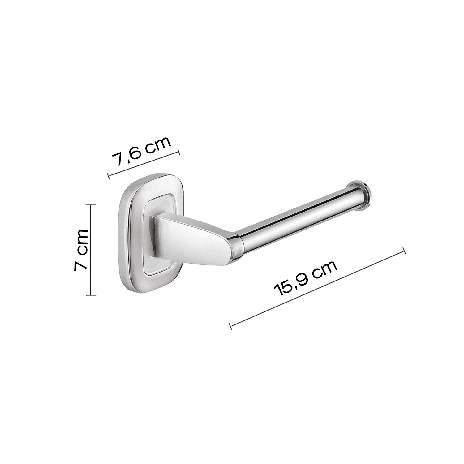 Portarotolo coperto a parete di Gedy serie Everest - Cromato