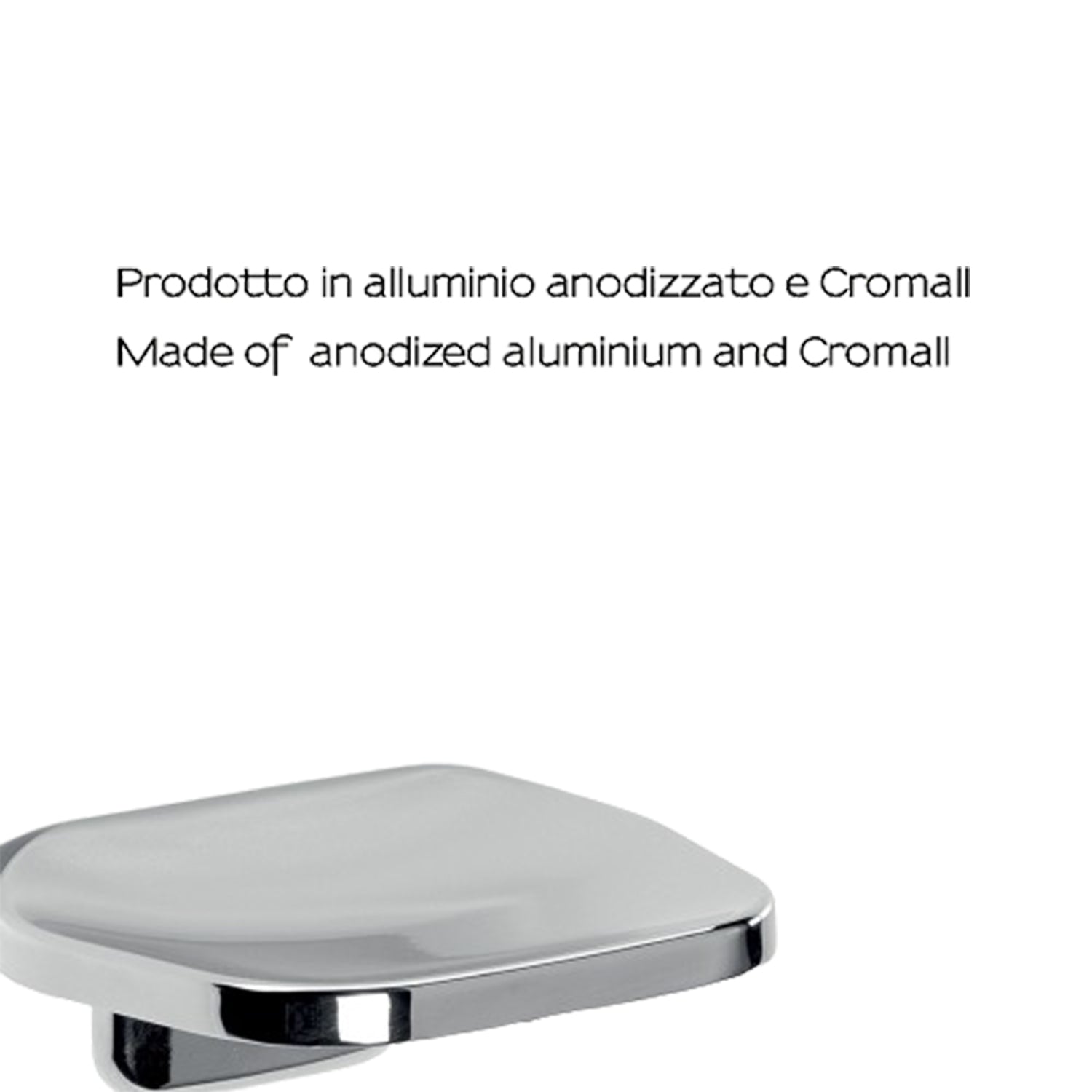 Portasapone a muro in alluminio anodizzato di Gedy serie K2 - Cromato