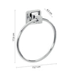 Porta asciugamani ad anello in alluminio anodizzato di Gedy serie K2 - Cromato