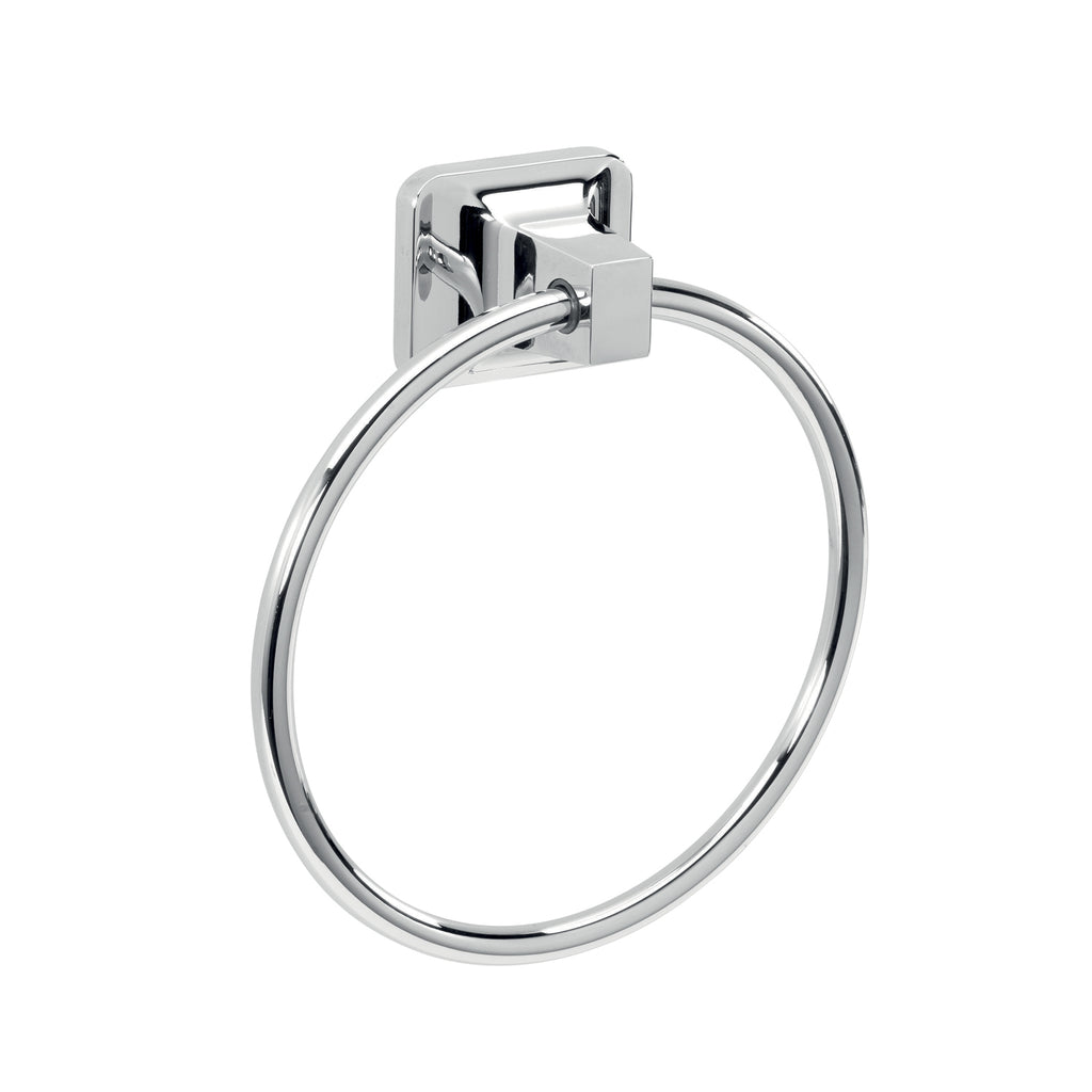 Porta asciugamani ad anello in alluminio anodizzato di Gedy serie K2 - Cromato
