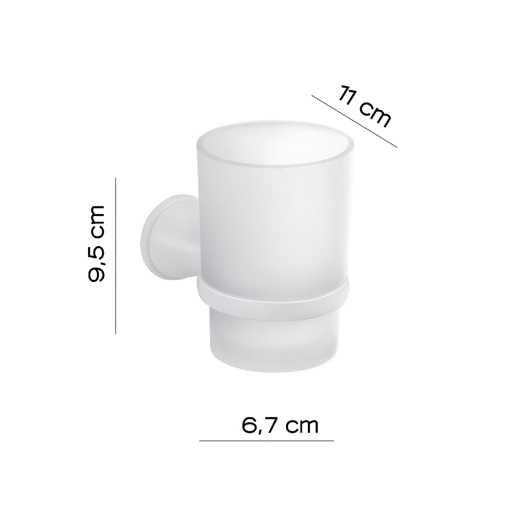 Portaspazzolini in Acciaio Inox Genziana di Gedy - Bianco