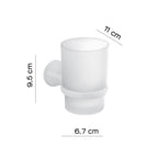 Portaspazzolini in Acciaio Inox Genziana di Gedy - Bianco