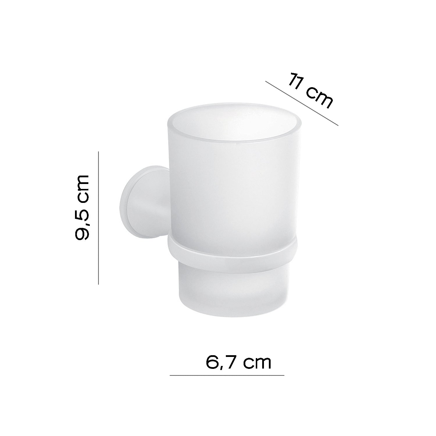 Portaspazzolini in Acciaio Inox Genziana di Gedy - Bianco