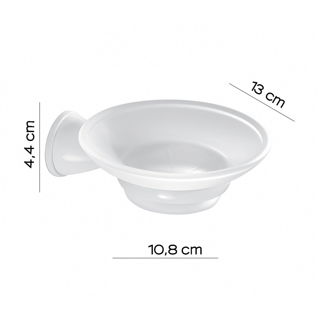 Portasapone in Acciaio Inox Genziana di Gedy - Bianco