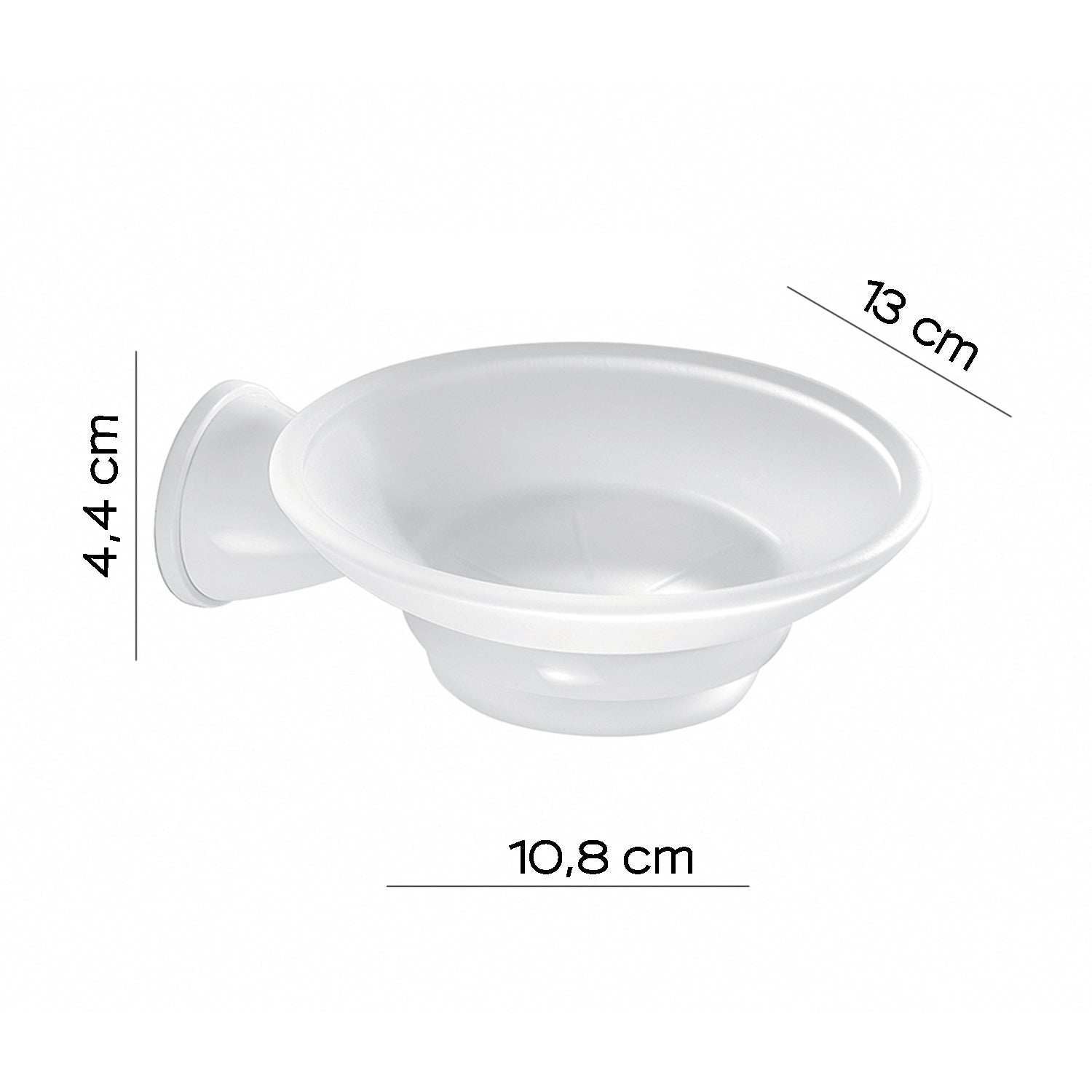 Portasapone in Acciaio Inox Genziana di Gedy - Bianco