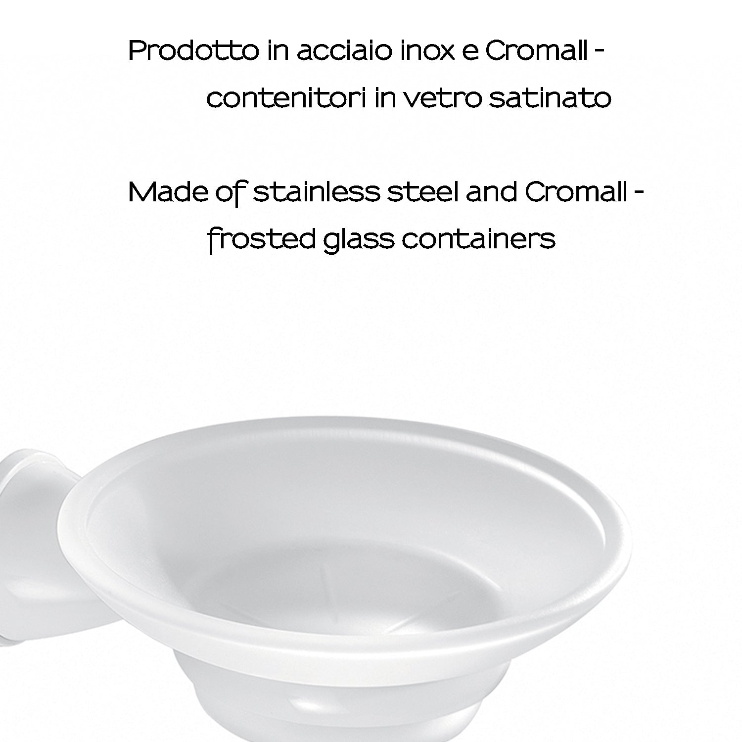 Portasapone in Acciaio Inox Genziana di Gedy - Bianco