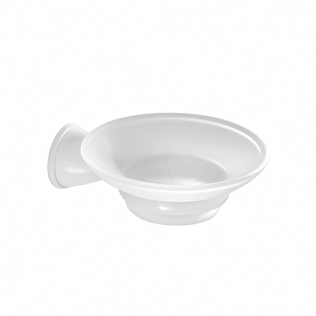 Portasapone in Acciaio Inox Genziana di Gedy - Bianco
