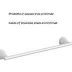Porta asciugamani 35 cm in Acciaio Inox Genziana di Gedy - Bianco