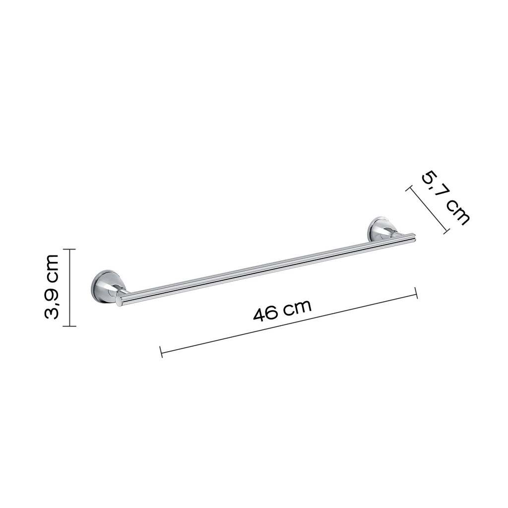 Porta asciugamani 45 cm in Acciaio Inox Genziana di Gedy - Cromato