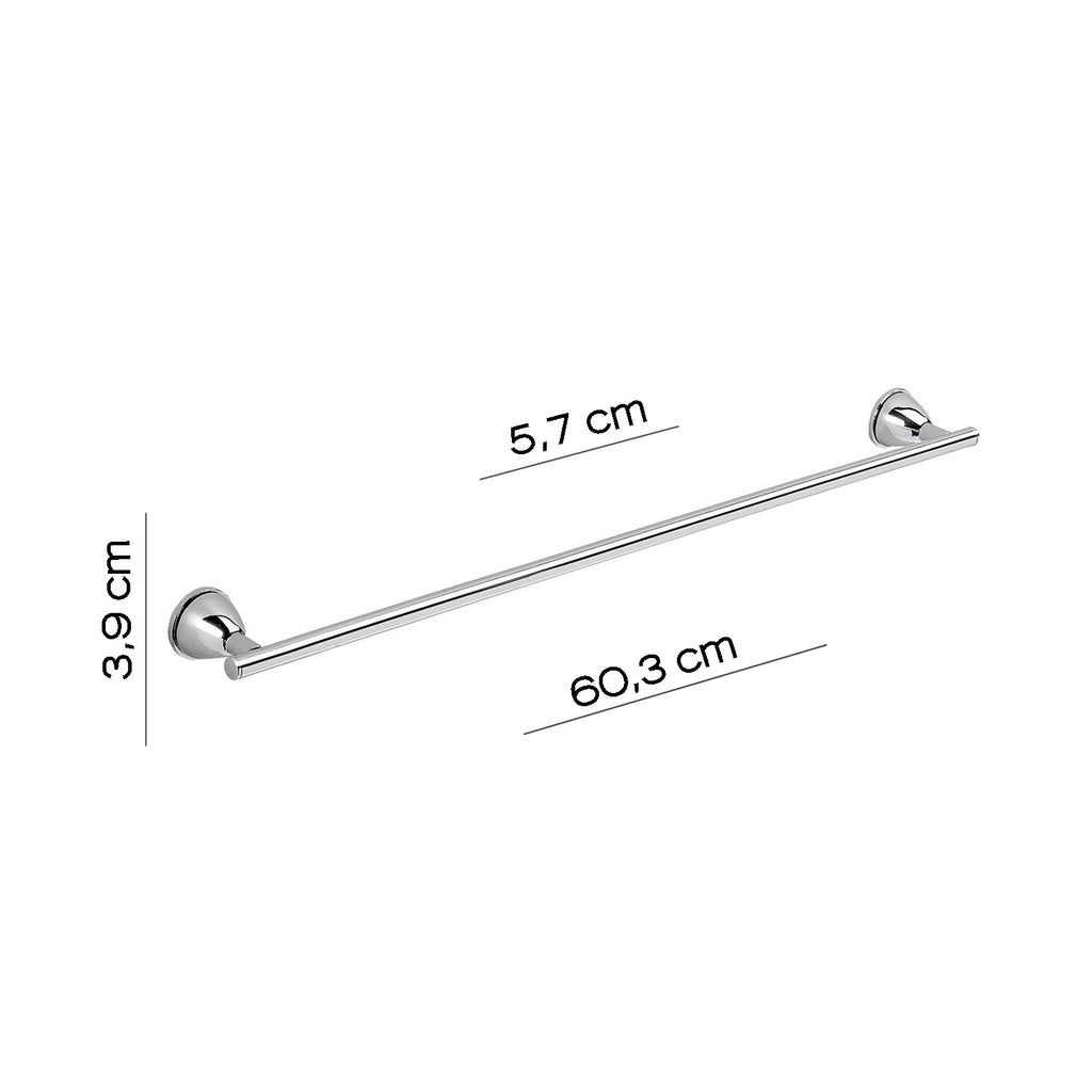 Porta asciugamani 60 cm in Acciaio Inox Genziana di Gedy - Cromato