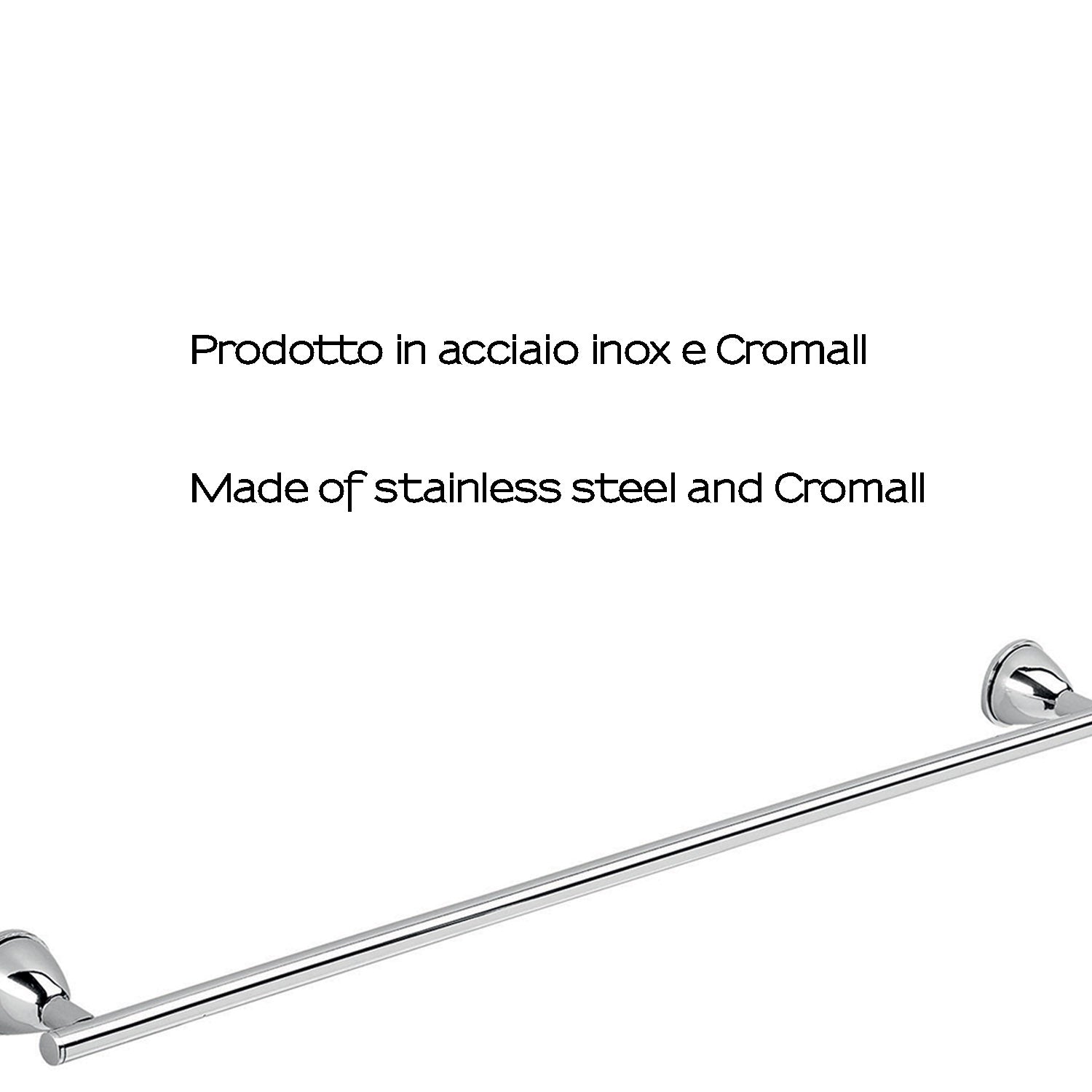 Porta asciugamani 60 cm in Acciaio Inox Genziana di Gedy - Cromato
