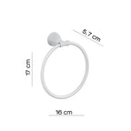 Porta asciugamani ad anello in Acciaio Inox Genziana di Gedy - Bianco