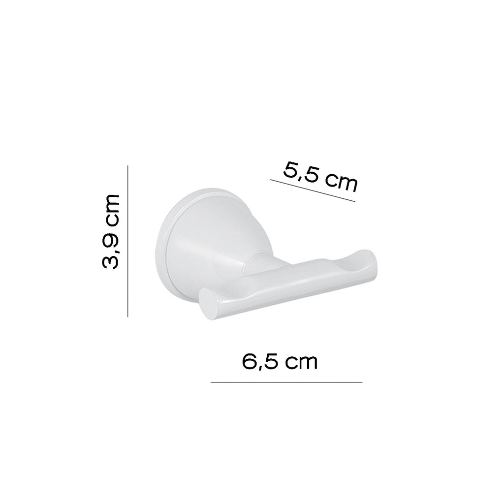 Appendiabiti in Acciaio Inox Genziana di Gedy - Bianco