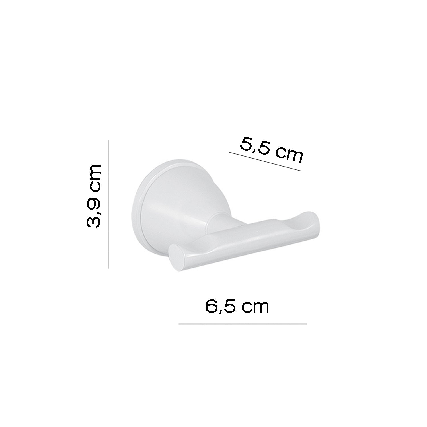 Appendiabiti in Acciaio Inox Genziana di Gedy - Bianco