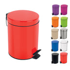 Pattumiera a pedale da 5L in Acciaio modello Sydney - Rosso