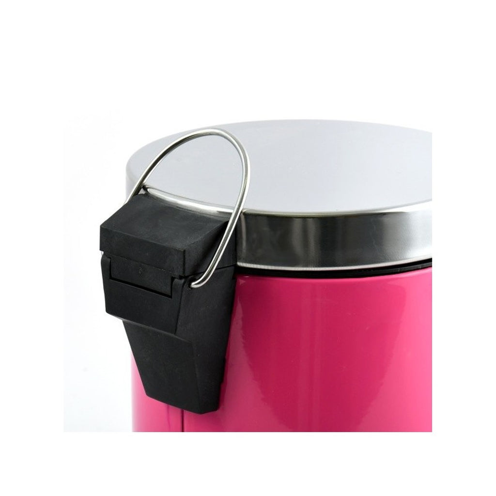 Pattumiera a pedale da 3L in Acciaio Inox - Fucsia