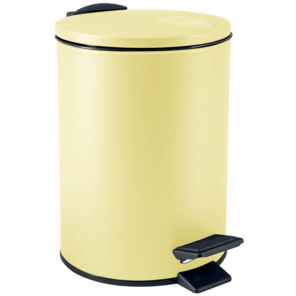 Pattumiera a pedale 5L in Acciaio modello Adelar - Giallo Opaco