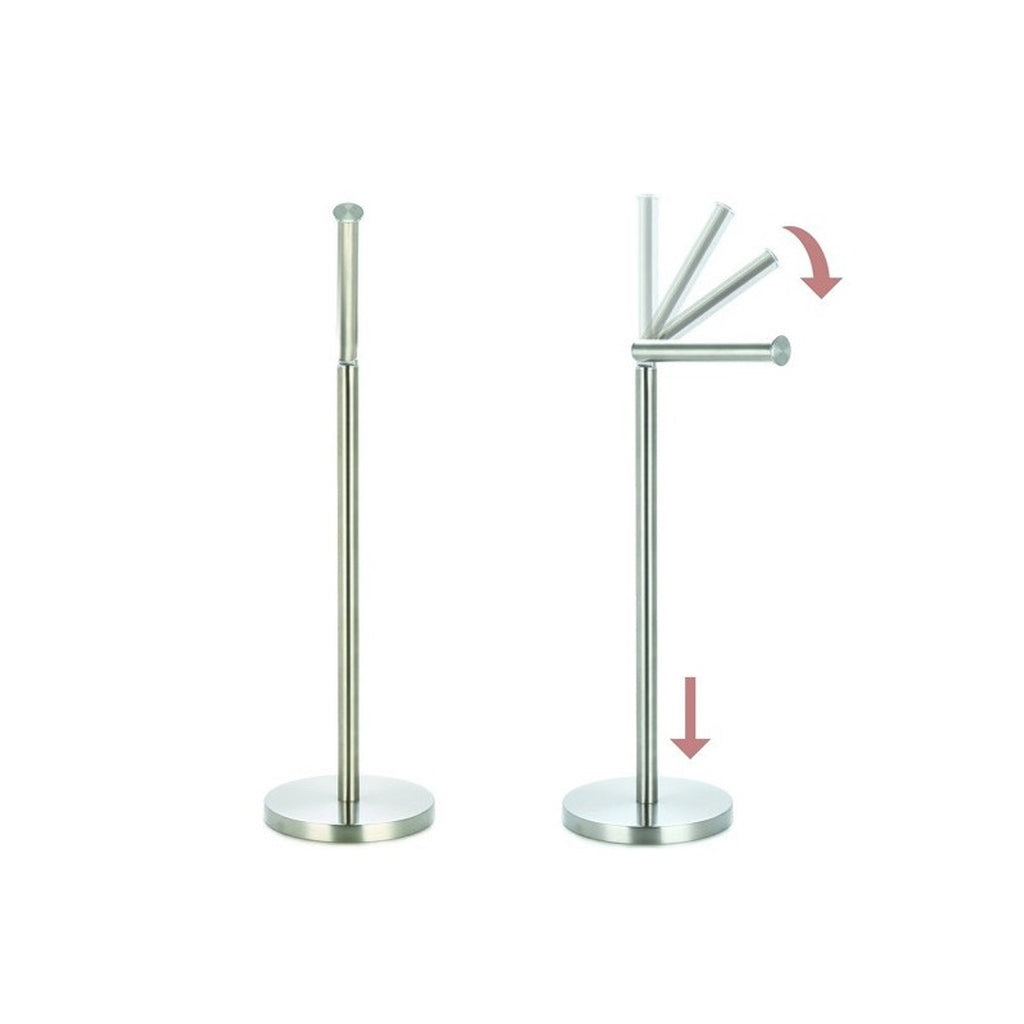 Portarotolo carta igienica su base in Acciaio Inox - Cromato