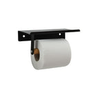 Portarotolo da parete modello Tarek in Acciaio - Nero e BambÃ¹