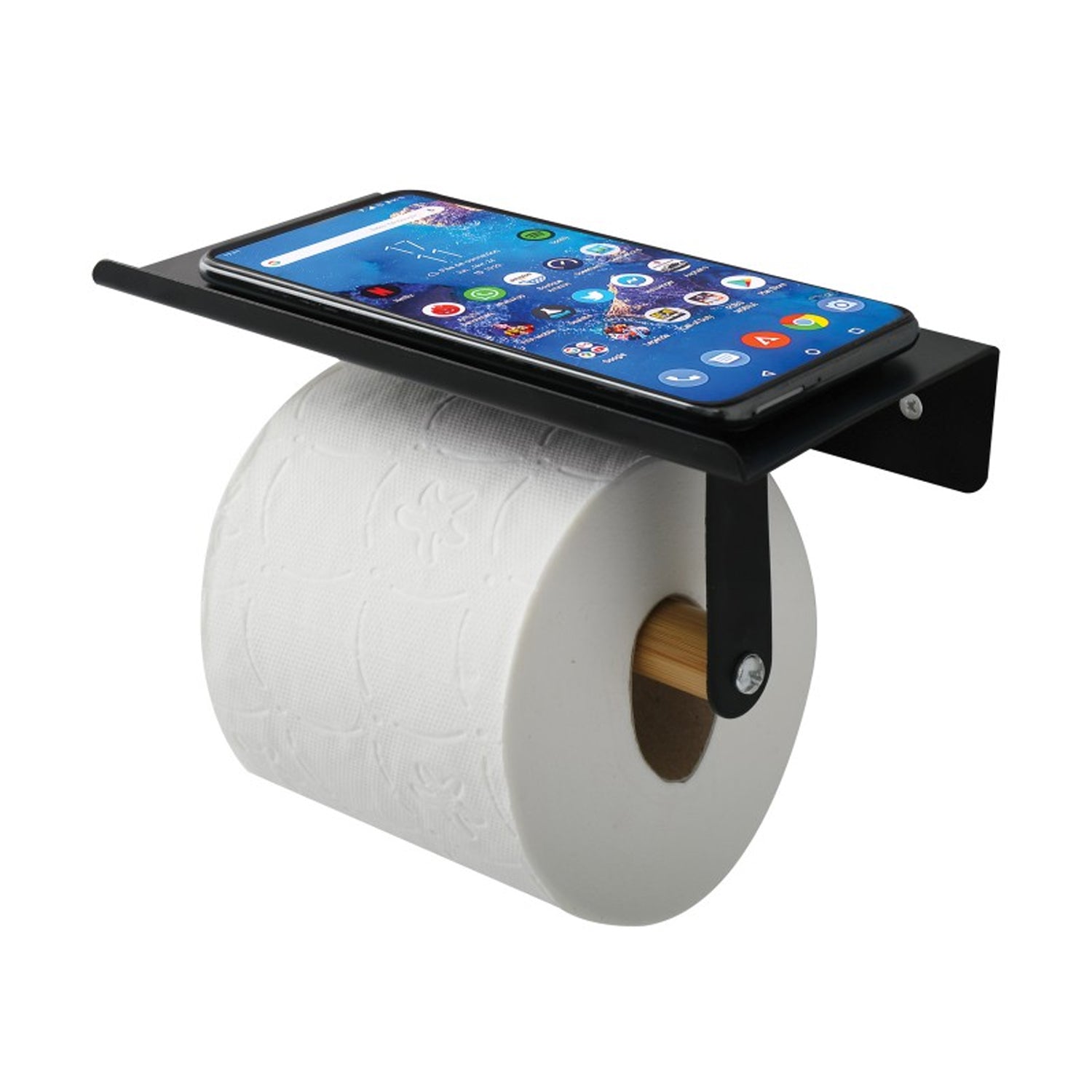 Portarotolo da parete modello Tarek in Acciaio - Nero e BambÃ¹