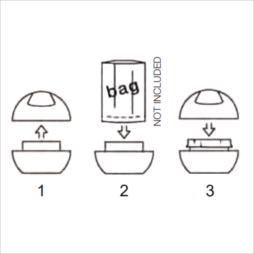 Pattumiera 1L a forma di Dado con coperchio basculante - Nero