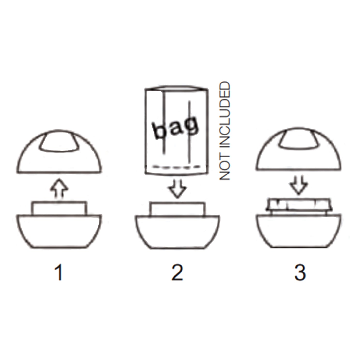 Pattumiera 1L a forma di Dado con coperchio basculante - Bianco