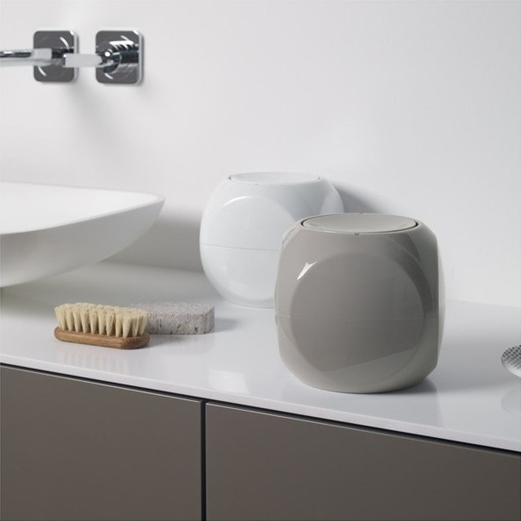 Pattumiera 1L a forma di Dado con coperchio basculante - Bianco