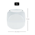 Pattumiera 1L a forma di Dado con coperchio basculante - Bianco