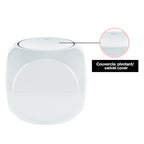 Pattumiera 1L a forma di Dado con coperchio basculante - Bianco