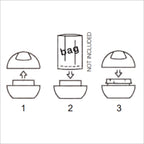 Pattumiera 1L a forma di Dado con coperchio basculante - Tortora