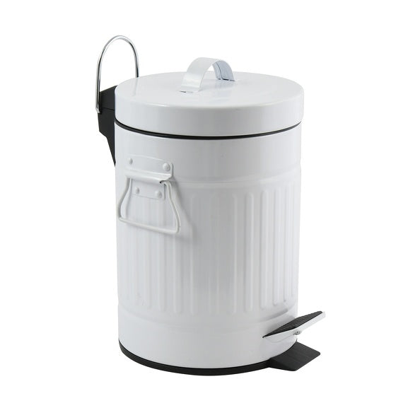 Pattumiera a pedale in Acciaio da 3L modello Habana - Bianco