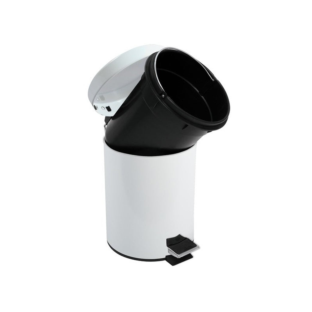 Pattumiera a pedale da 3L in Acciaio Inox modello Unis - Bianco