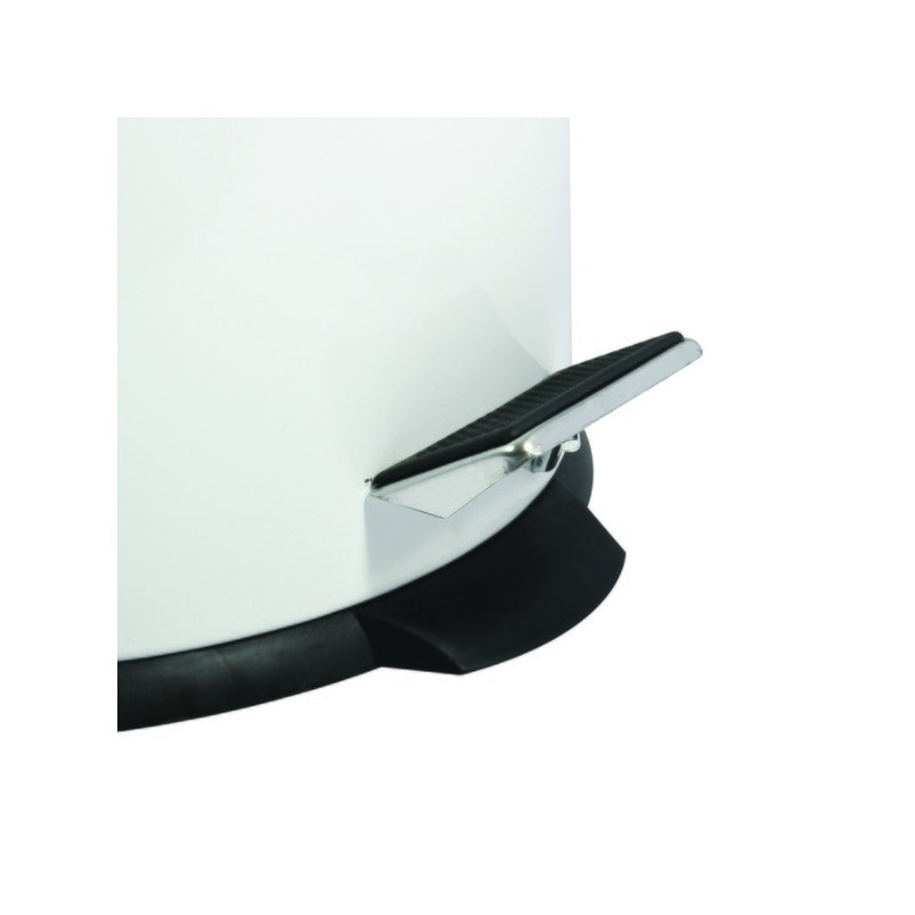 Pattumiera a pedale da 12L in Acciaio Inox modello Unis - Bianco