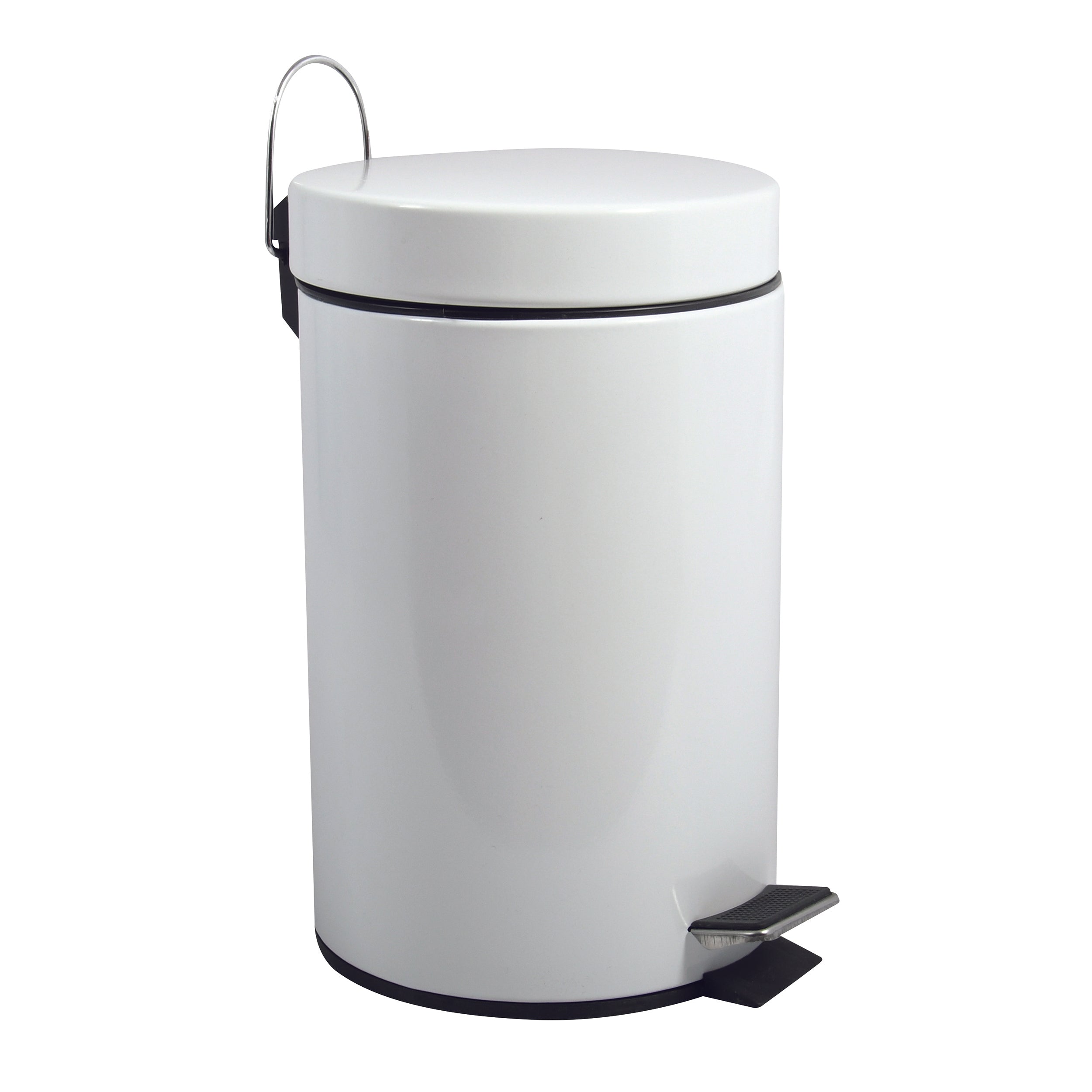 Pattumiera a pedale da 12L in Acciaio Inox modello Unis - Bianco