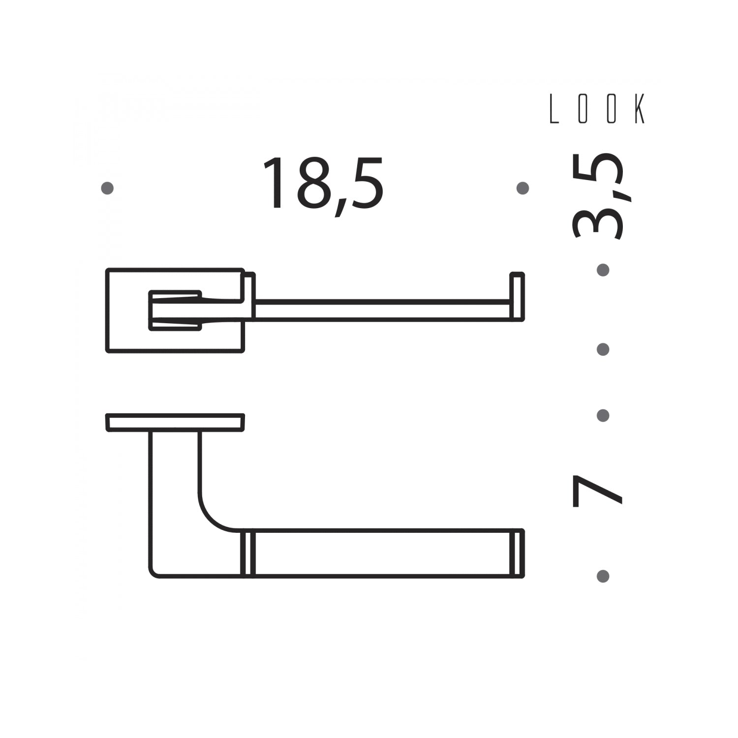 Porta rotolo in ottone collezione Look  di Colombo Design