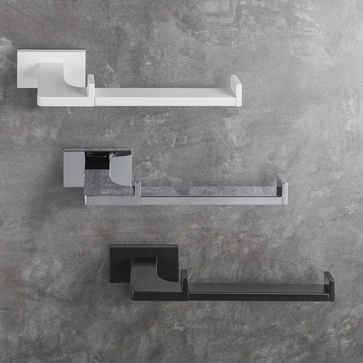 Porta rotolo nero collezione Look  di Colombo Design