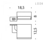 Porta rotolo coperto in ottone collezione Look  di Colombo Design