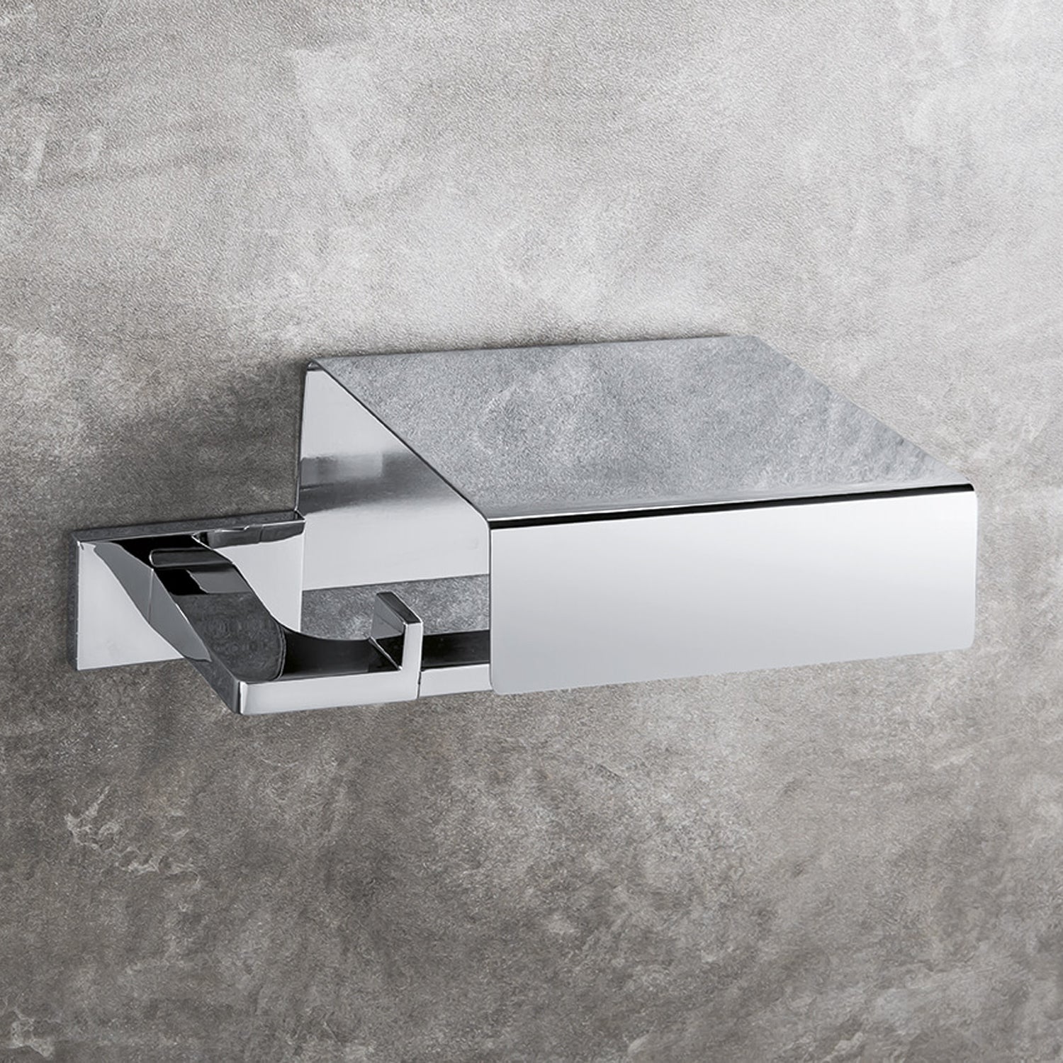 Porta rotolo coperto nero collezione Look  di Colombo Design