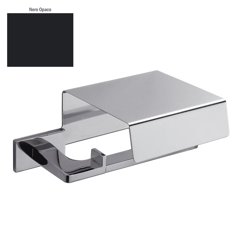 Porta rotolo coperto nero collezione Look  di Colombo Design