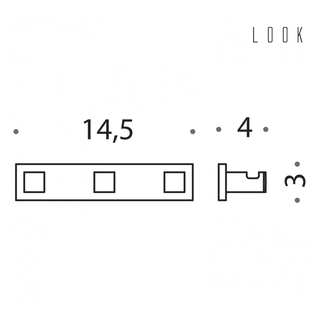 Appenditutto in ottone collezione Look  di Colombo Design