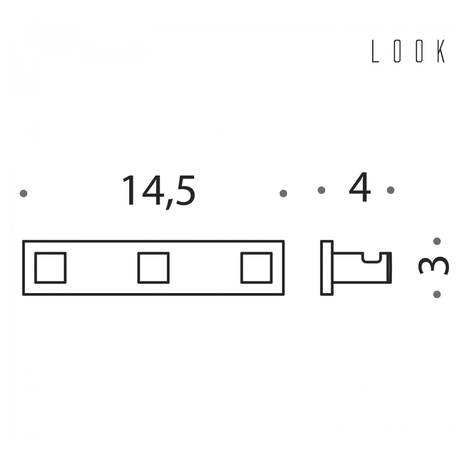 Appenditutto in ottone collezione Look  di Colombo Design